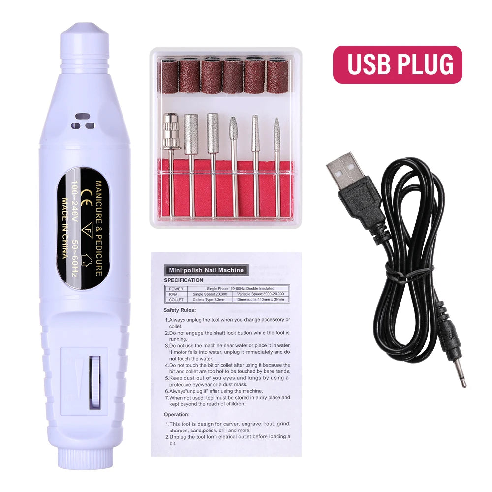 Portable Nail Drill for Manicure & Pedicure