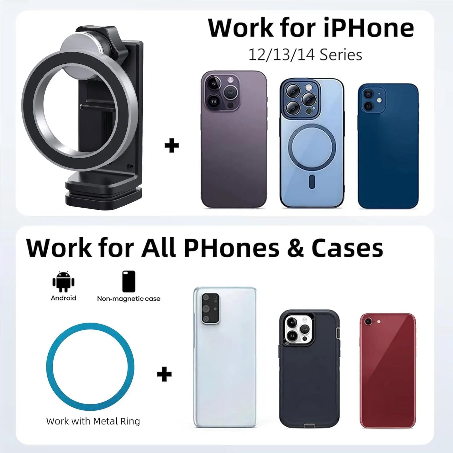 Magnetic Phone Holder for Airplane & Desk – Hands-Free Travel Essential