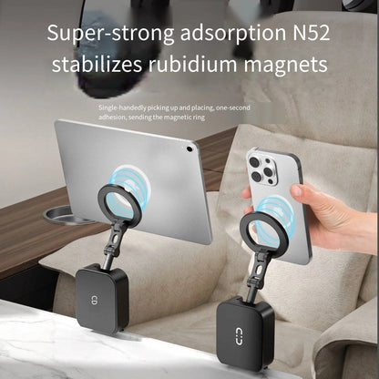 Foldable Magnetic Phone Holder – Portable Travel Stand for Desk, Airplane & Train