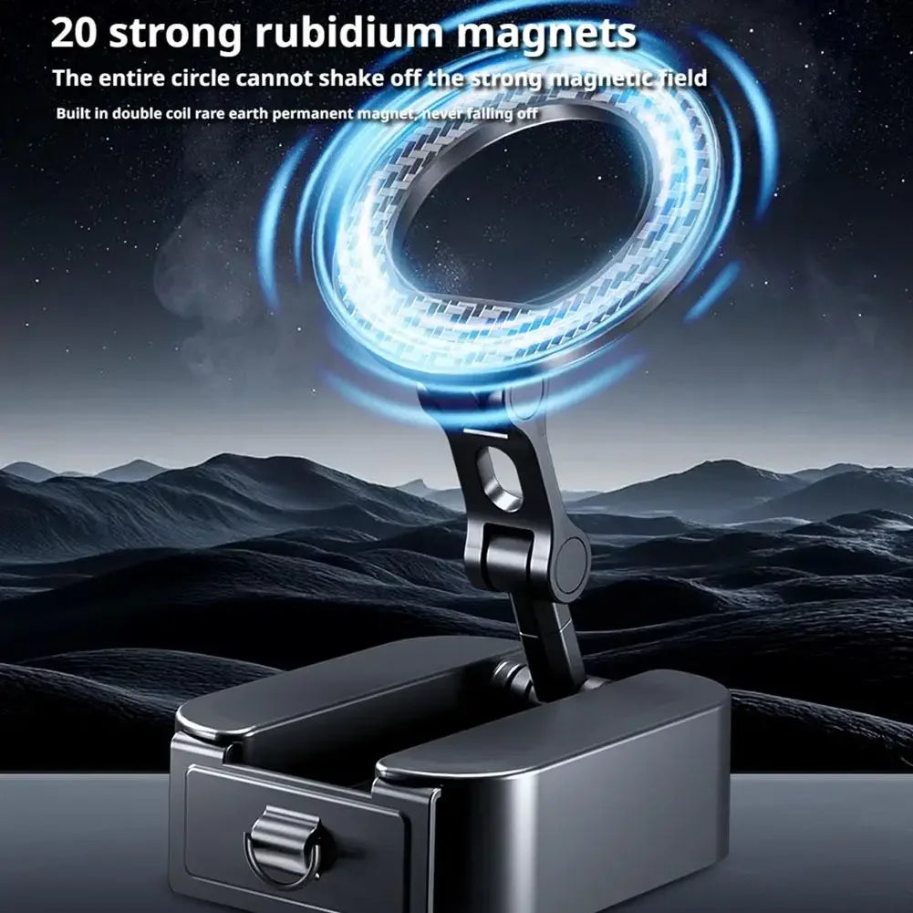 Foldable Magnetic Phone Holder – Portable Travel Stand for Desk, Airplane & Train